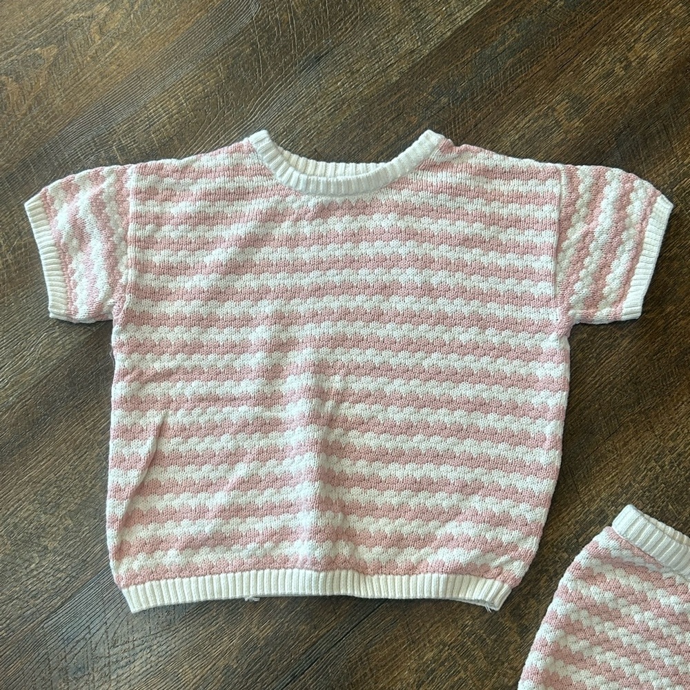 Hanna Andersson Soft Pink and White Crochet Set - Picture 2 of 7